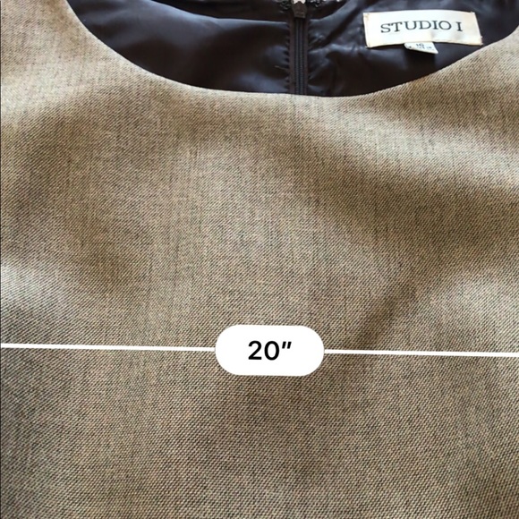 Gently worn Brown Studio I Dress Sz. 16 - Picture 10 of 12